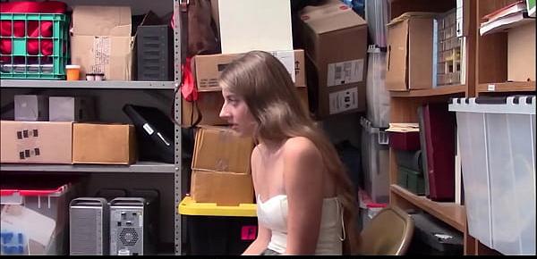  Cute Blonde Teen Alyce Anderson Caught Stealing Fucked By Horny Security Guard After Making Deal